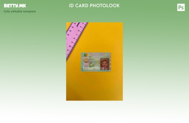 модерен стил Камерун ID photolook ПРЕДЕН шаблон